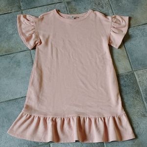 Loft Pink Ruffle Sleeve Dress